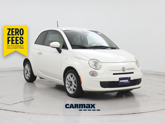 White 2015 FIAT 500 Hatchback Front-Wheel Drive Automatic