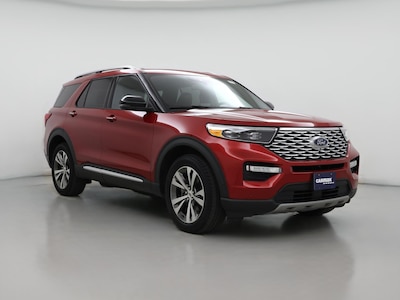 Red 2020 Ford Explorer Platinum