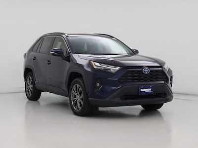 Blue 2022 Toyota RAV4 Hybrid XLE Premium