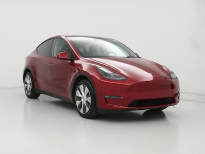 Red 2024 Tesla Model Y Long Range