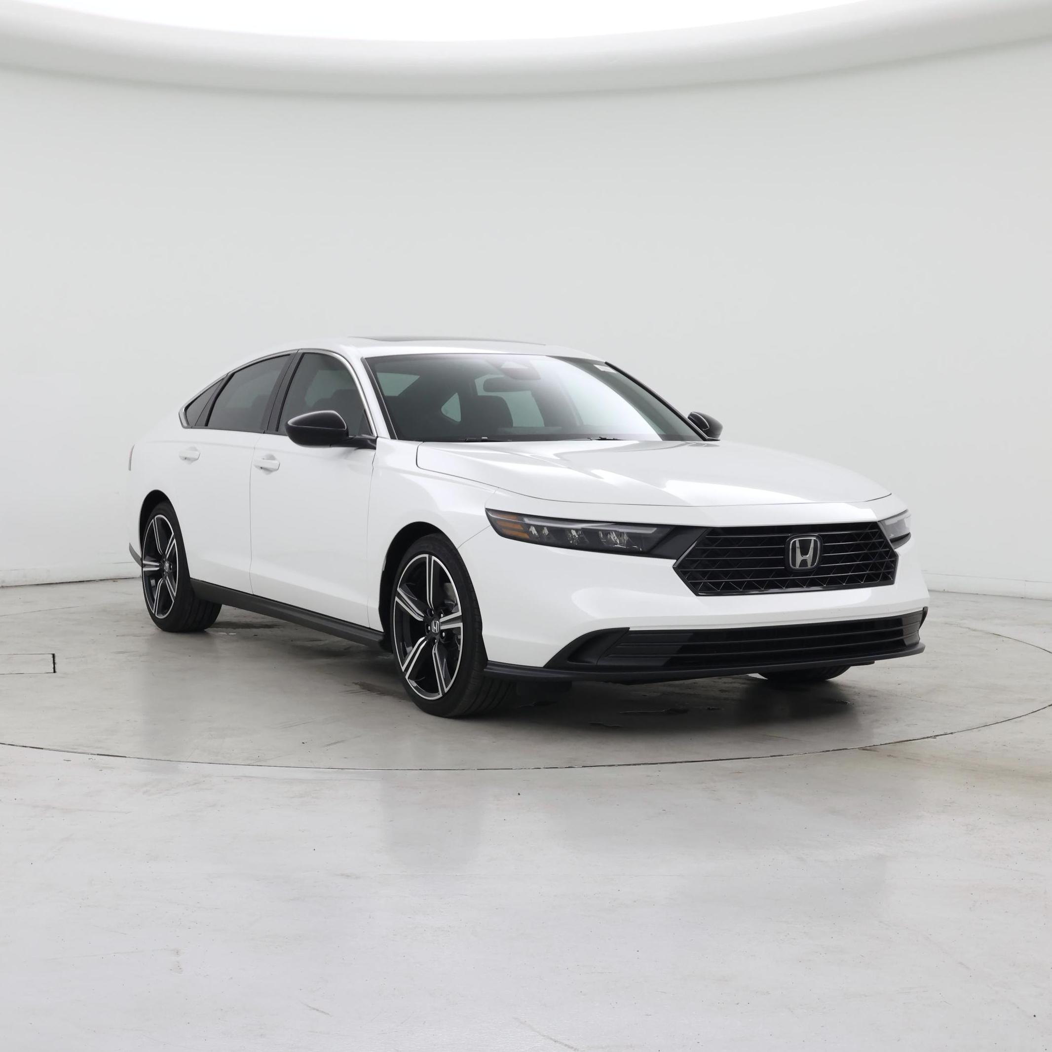 White 2025 Honda Accord Hybrid Sport FWD Sedan Front-Wheel Drive Automatic