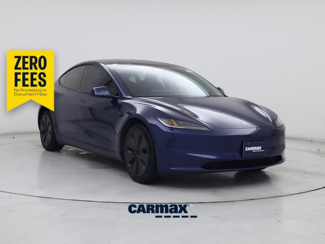 Blue 2025 Tesla Model 3 Long Range RWD Sedan Rear-Wheel Drive Automatic