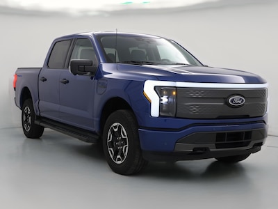 Blue 2022 Ford F150 Lightning XLT