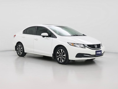 White 2015 Honda Civic EX