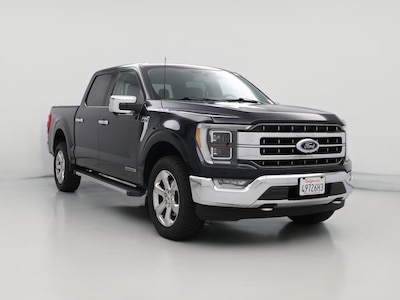 Blue 2021 Ford F150 Lariat