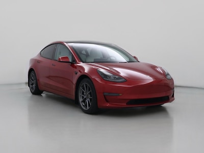 Red 2022 Tesla Model 3 Long Range