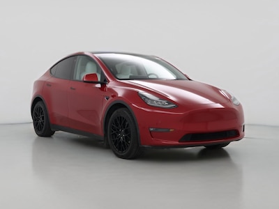Red 2021 Tesla Model Y Long Range