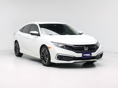 White 2019 Honda Civic LX