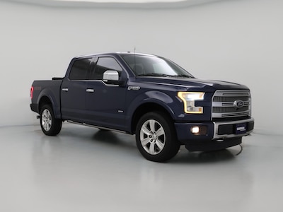 Blue 2015 Ford F150 Platinum