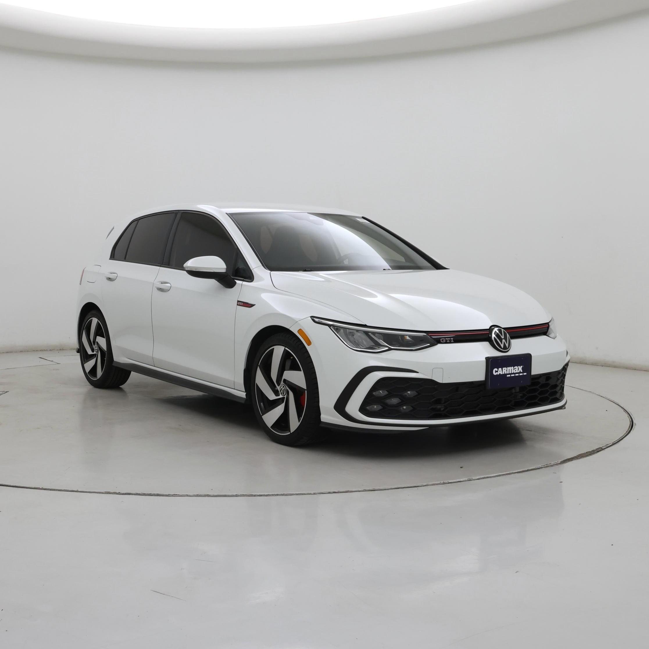 White 2022 Volkswagen Golf GTI Hatchback Front-Wheel Drive Manual