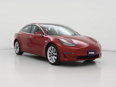 Red 2020 Tesla Model 3 Long Range
