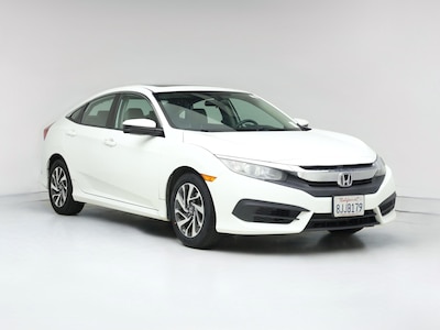 White 2018 Honda Civic EX