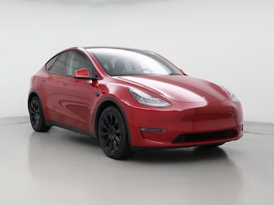 Red 2021 Tesla Model Y Long Range