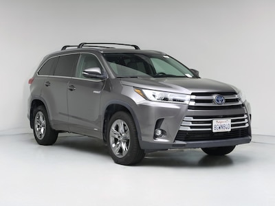 Gray 2019 Toyota Highlander Hybrid Limited Platinum