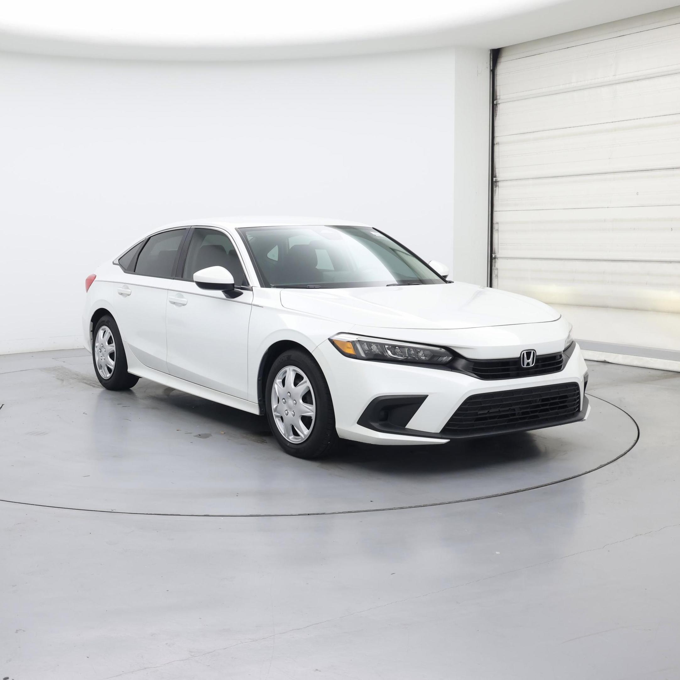 White 2022 Honda Civic LX FWD Sedan Front-Wheel Drive Automatic