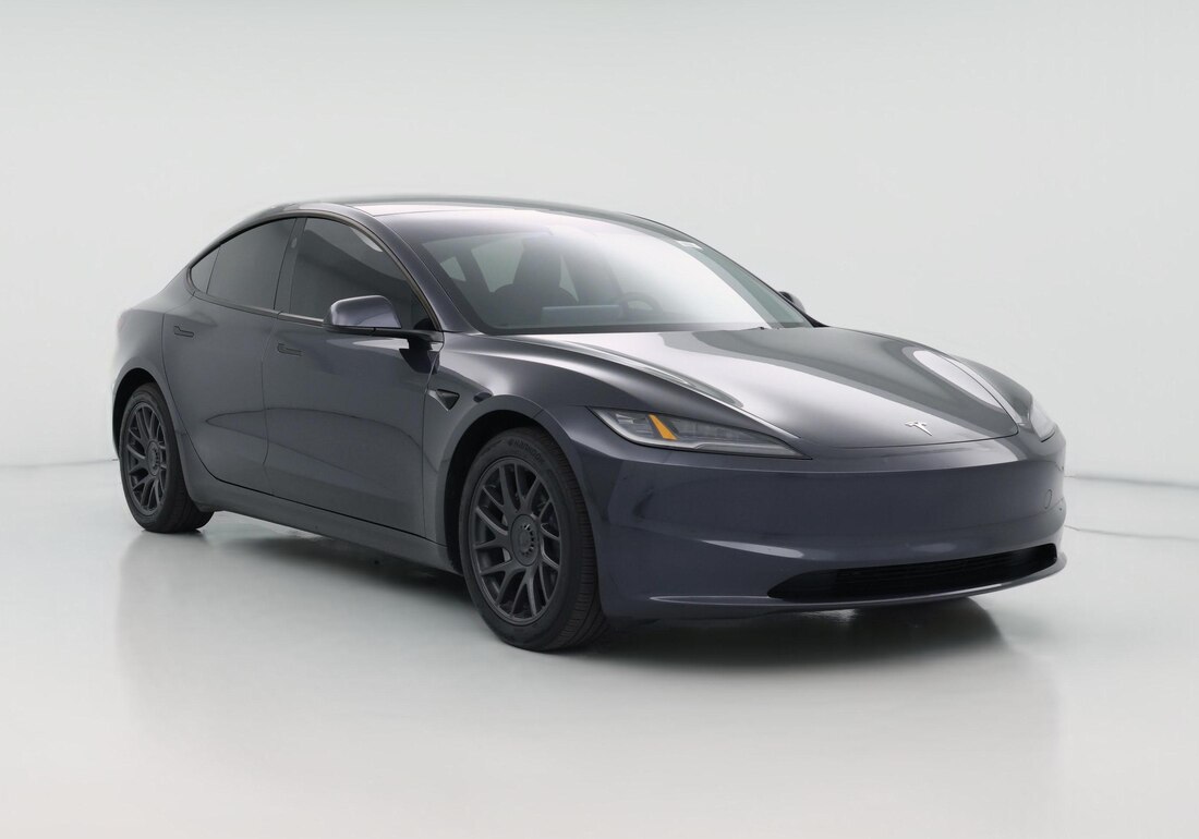 2025 Tesla Model 3 Long Range All-Wheel Drive in Gray — CarMax photo