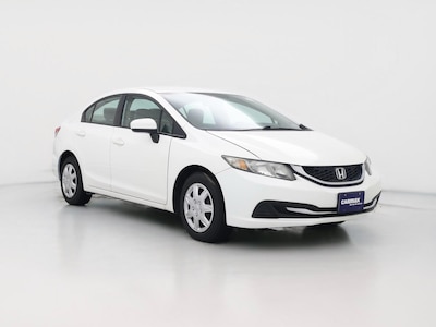 White 2015 Honda Civic LX