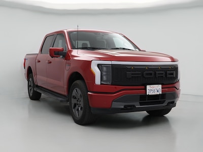 Red 2023 Ford F150 Lightning Lariat