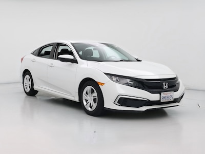 White 2019 Honda Civic LX