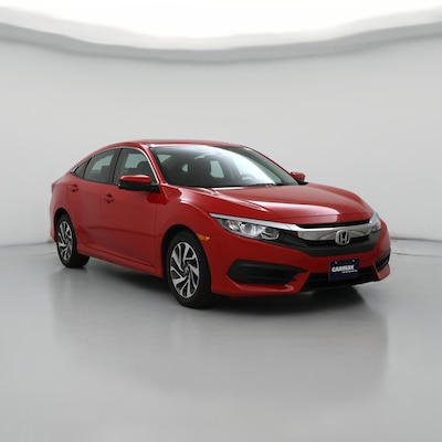 Red 2017 Honda Civic EX