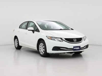 White 2015 Honda Civic LX