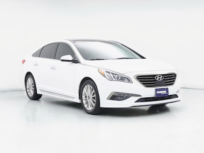 White 2015 Hyundai Sonata Limited