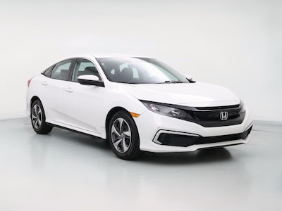 White 2019 Honda Civic LX