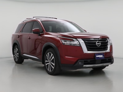Red 2022 Nissan Pathfinder Platinum