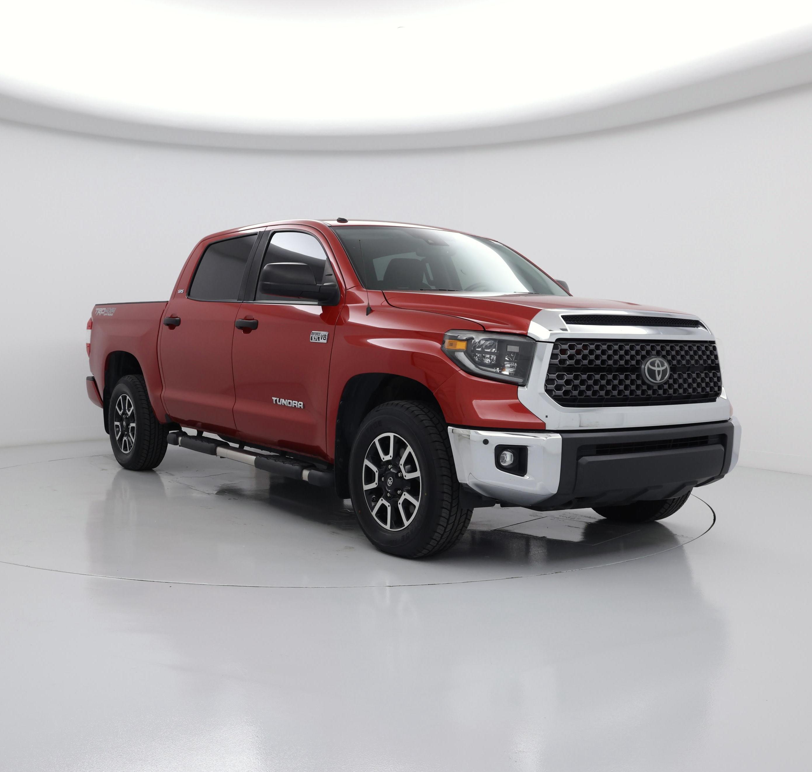 Red 2019 Toyota Tundra Pickup Truck Four-Wheel Drive Automatic