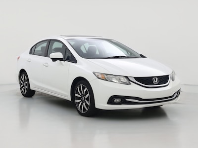 White 2015 Honda Civic EX-L