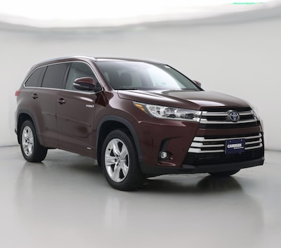 Red 2019 Toyota Highlander Hybrid Limited