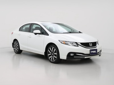 White 2015 Honda Civic EX-L