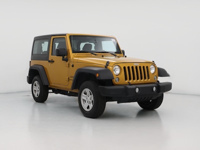Yellow 2014 Jeep Wrangler Sport
