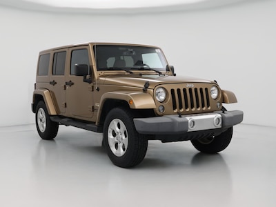 Tan 2015 Jeep Wrangler Unlimited Sahara