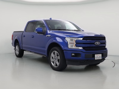 Blue 2018 Ford F150 Lariat