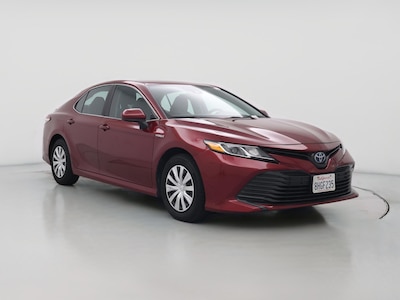 Red 2019 Toyota Camry Hybrid LE
