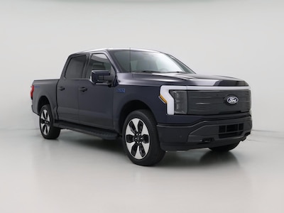 Blue 2024 Ford F150 Lightning Platinum