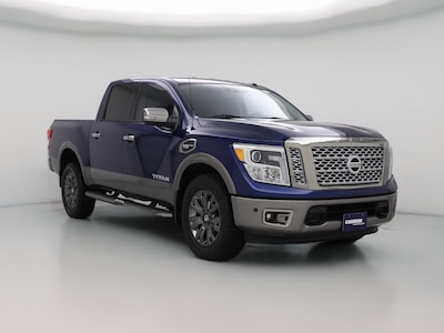 Blue 2017 Nissan Titan Platinum Reserve