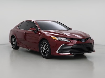 Red 2021 Toyota Camry Hybrid XLE