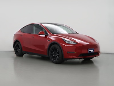 Red 2021 Tesla Model Y Long Range