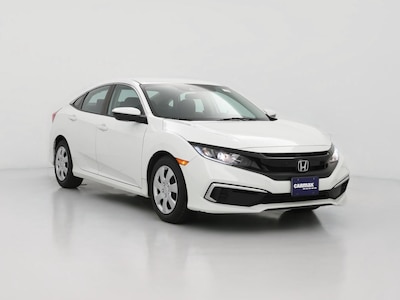 White 2019 Honda Civic LX