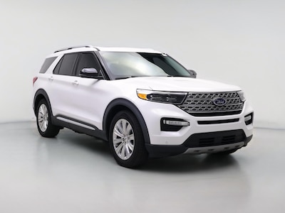 White 2021 Ford Explorer Hybrid Limited
