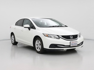 White 2015 Honda Civic LX