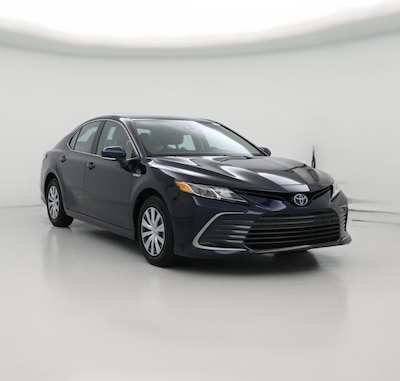 Blue 2021 Toyota Camry Hybrid LE