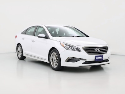 White 2015 Hyundai Sonata Limited