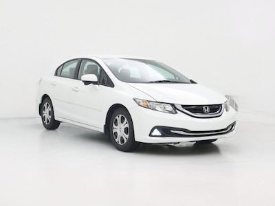 White 2014 Honda Civic Hybrid