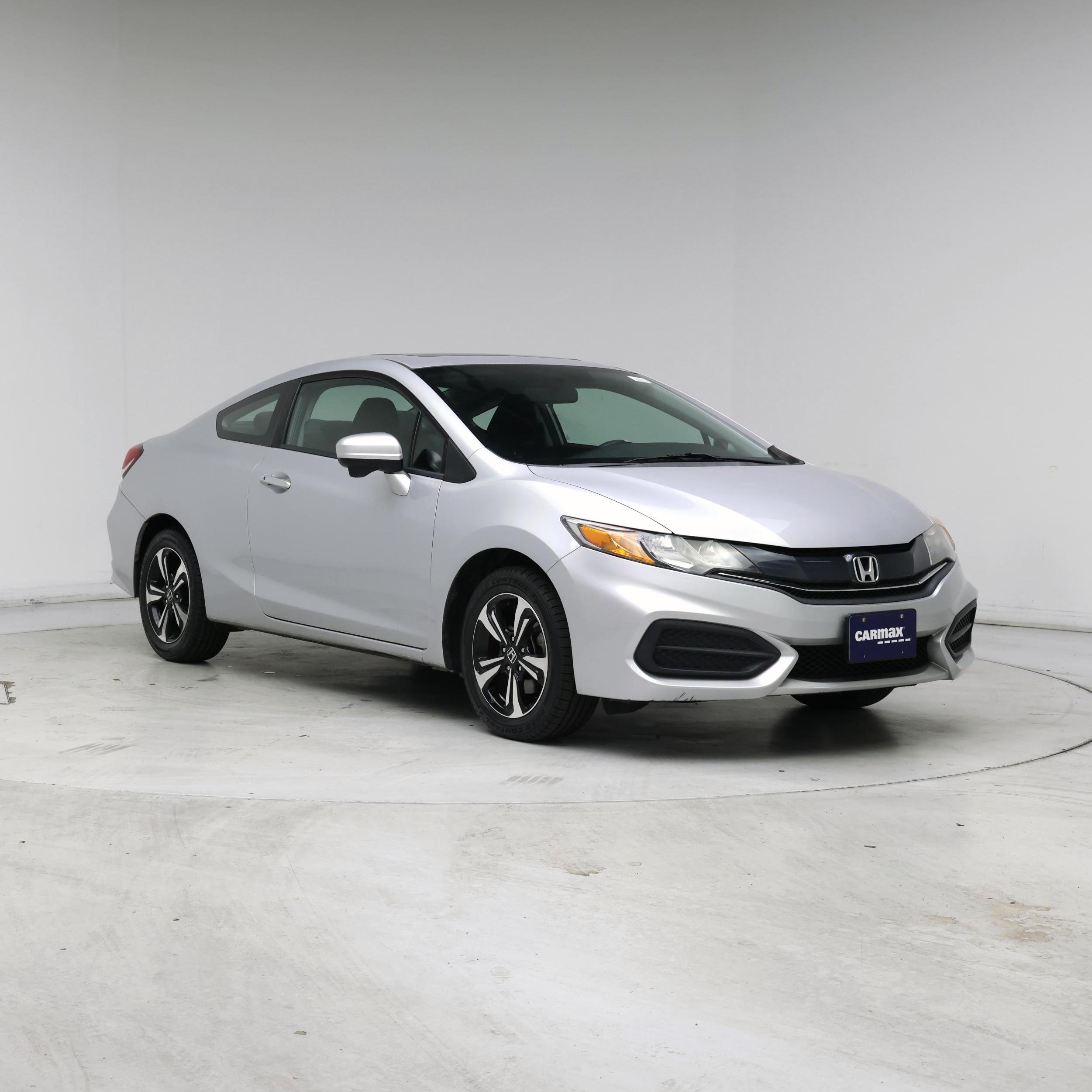 Silver 2015 Honda Civic Coupe EX Coupe Front-Wheel Drive Automatic