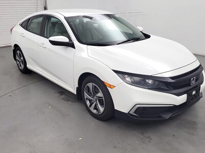 White 2019 Honda Civic LX