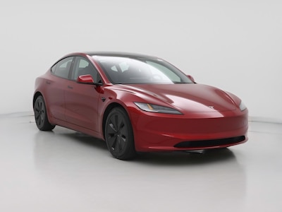 Red 2025 Tesla Model 3 Long Range