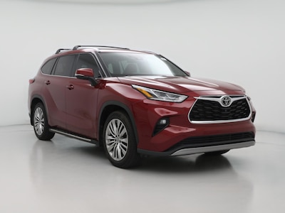 Red 2022 Toyota Highlander Platinum
